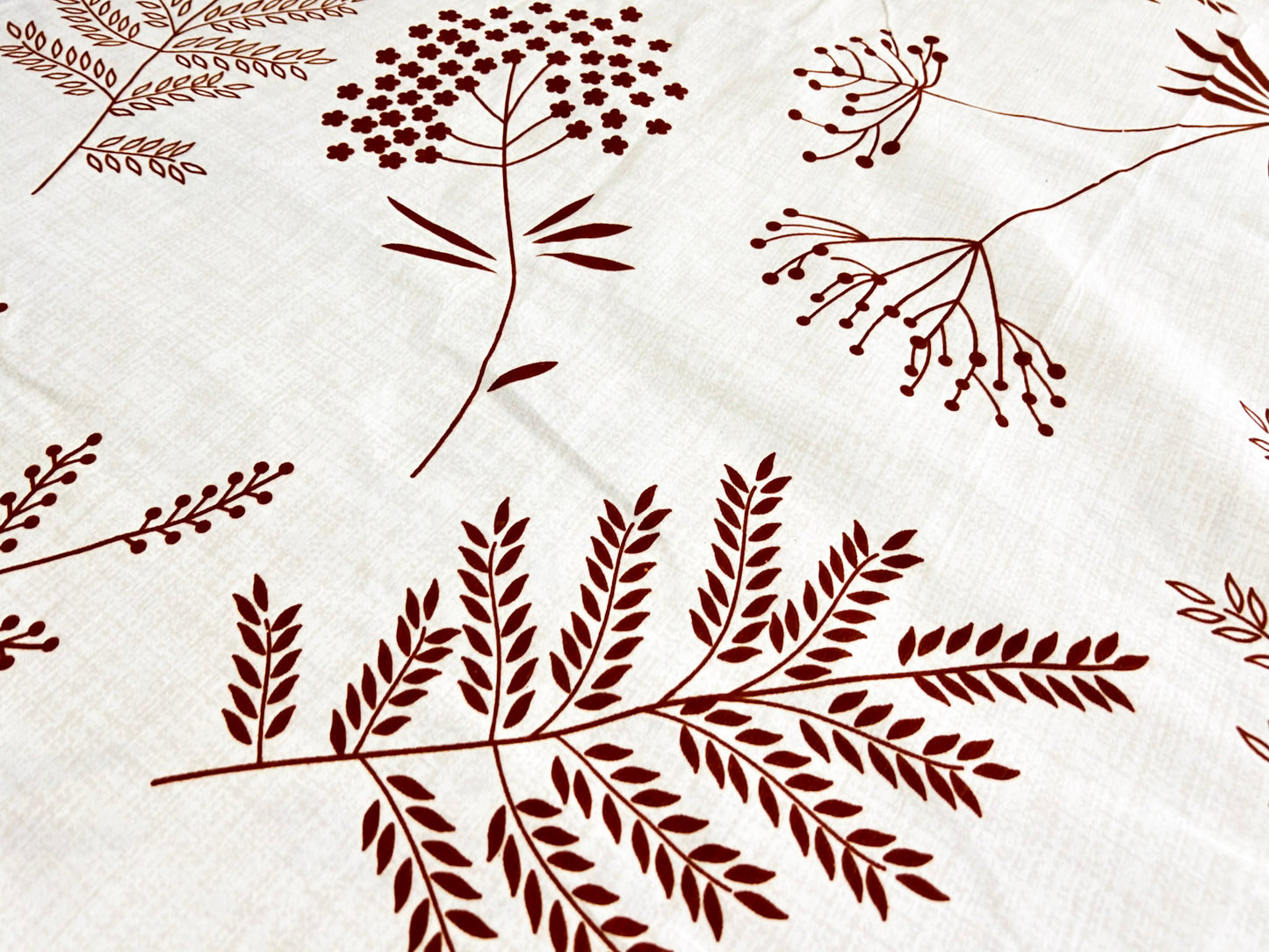 Rustic Fern – 350 TC Pure Cotton King Size Bedsheet with 2 Pillow Covers