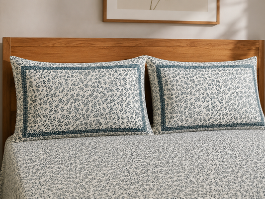 Green Vine 300 TC Cotton King Size Bedsheet