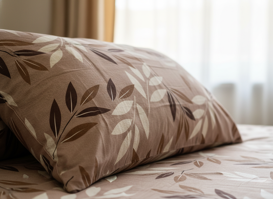 Elegant Leaves 200 TC Pure Cotton Queen Size Double Bedsheet