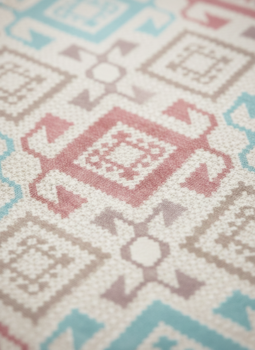 Geometric Pattern 100% Pure Cotton King Size Bedsheet with 2 Pillow Covers