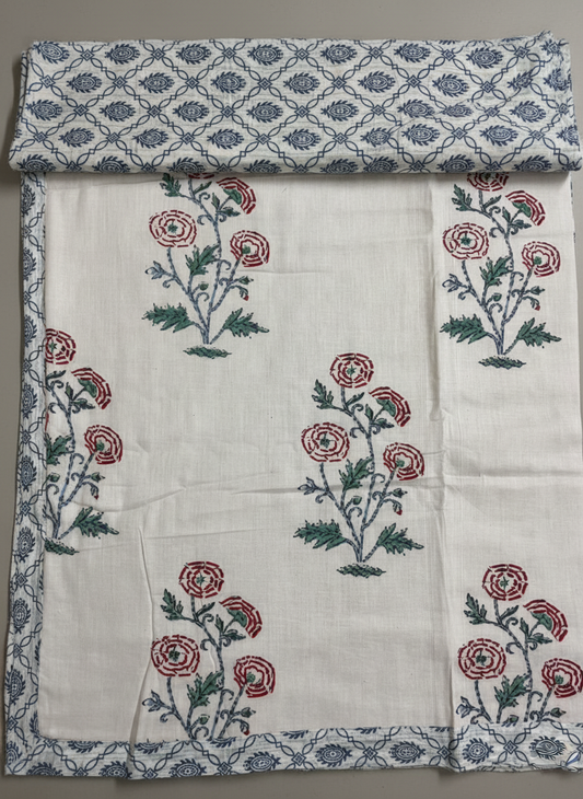 Jaipuri Single Bed Mulmul Dohar Comforter (Set of 2 Dohars)