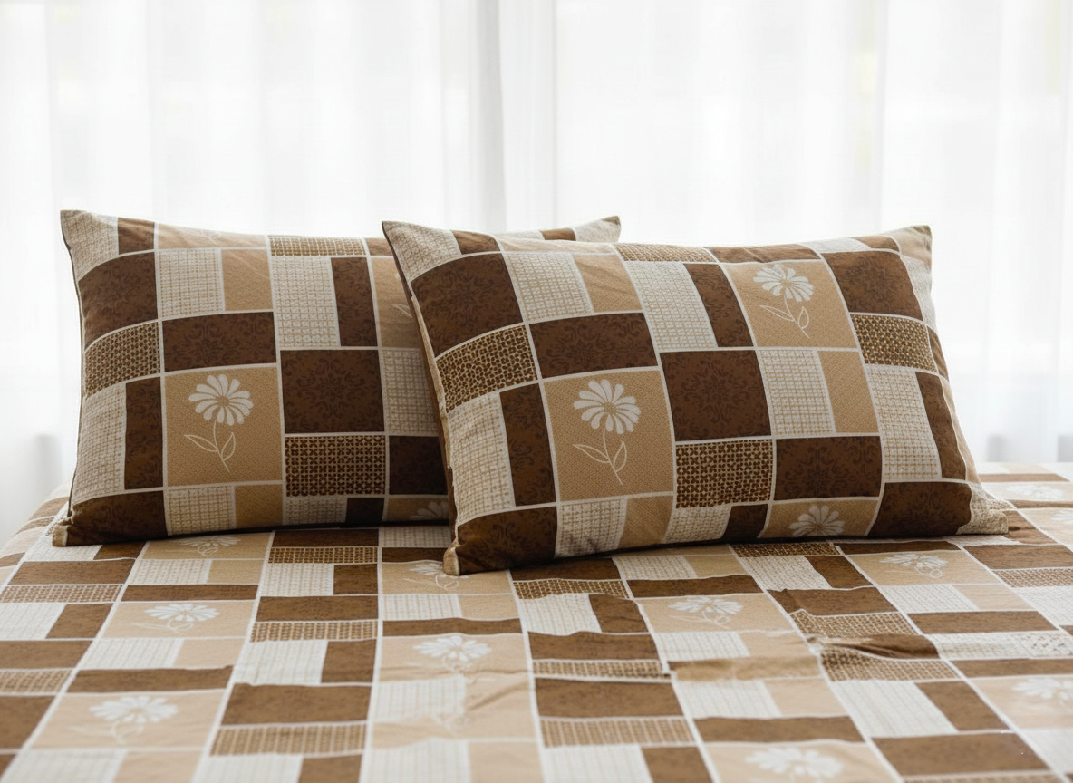 Patterned Floral 200 TC Pure Cotton Double Queen Size Bedsheet