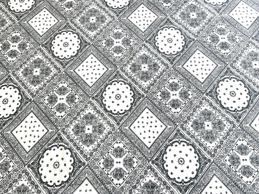 Grey Mosaic Elegance Cotton Bedsheet Set