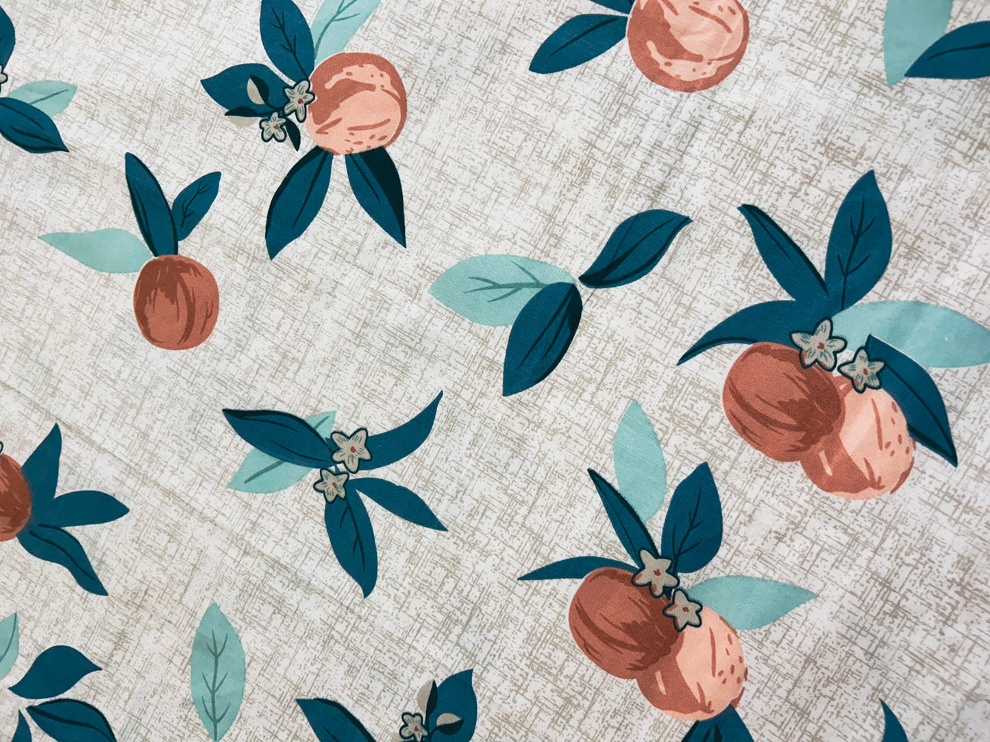 Peach Orchard – 350 TC Pure Cotton King Size Bedsheet with 2 Pillow Covers
