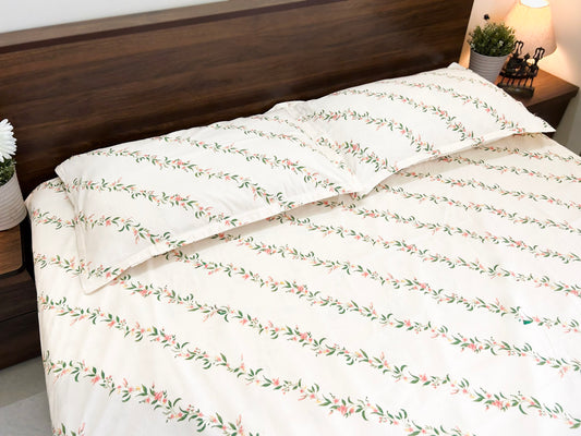 Whispering Vines – 350 TC Superfine Cotton King Size Bedsheet Set (108 x 108 inches)
