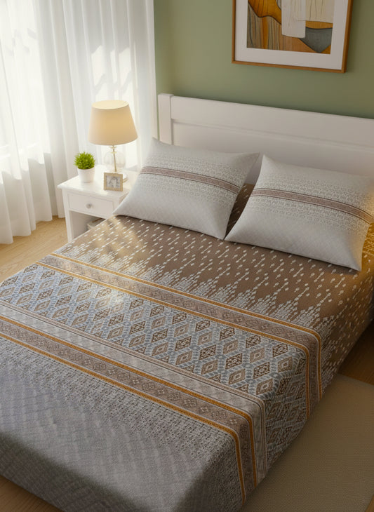 Serenity Dream 240 TC Pure Cotton King Size Bedsheet