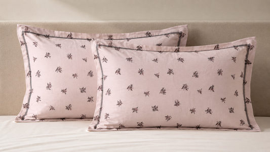 Blush Floral 300 TC King Size Cotton Bedsheet