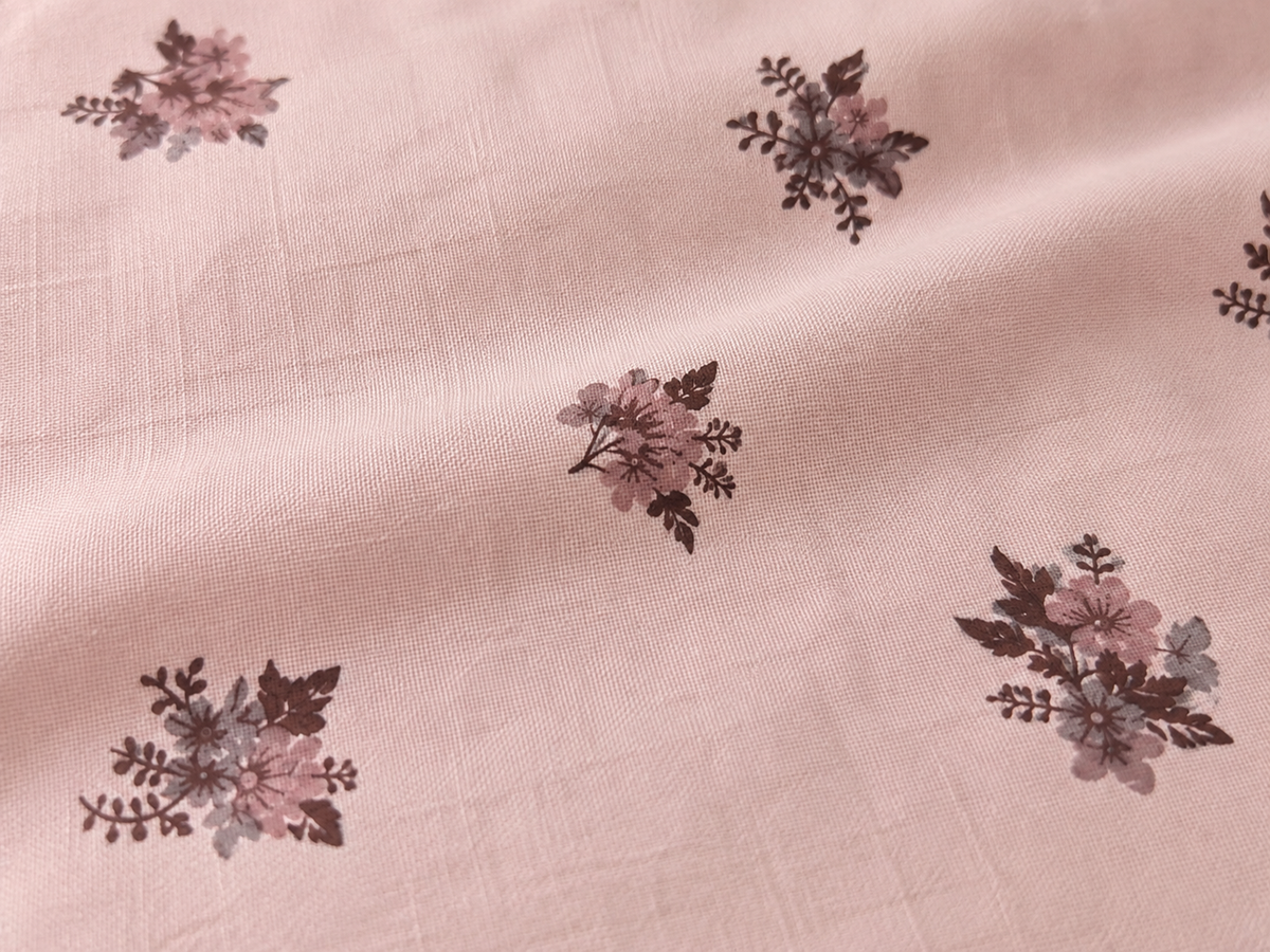 Blush Floral 300 TC King Size Cotton Bedsheet