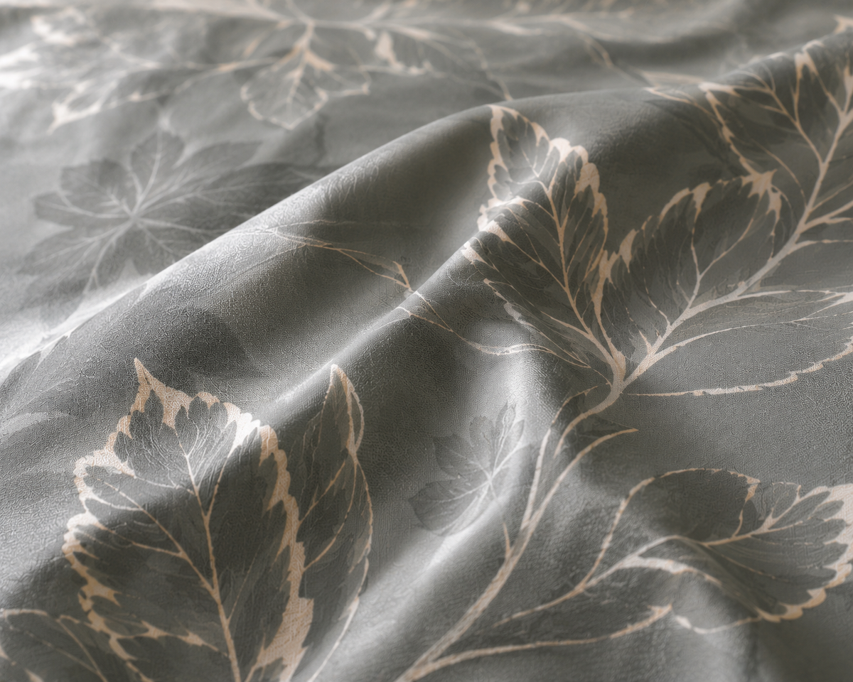 Green Botanical Leaf King Size Bedsheet