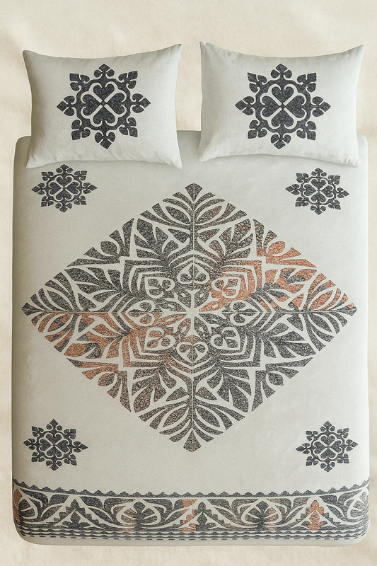 Ethnic Motifs Jaipuri Fitted King Size Bedsheet