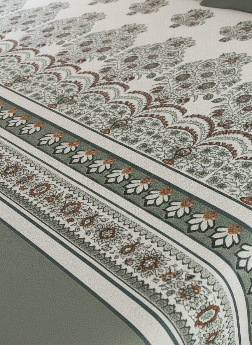 Ethnic Motifs 240 TC Pure Cotton King Size Bedsheet