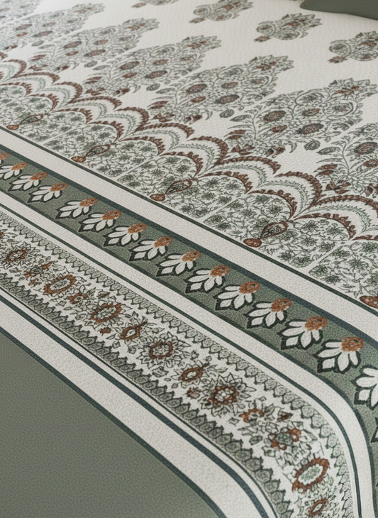 Ethnic Motifs 240 TC Pure Cotton King Size Bedsheet