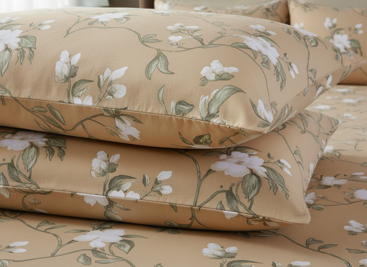 Serene Flora 200 TC Pure Cotton Queen Size Double Bedsheet