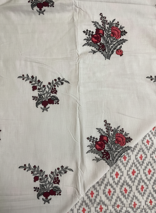 Super Soft Jaipuri Hand Block Print Single Bed Set of 2 Mulmul Dohars