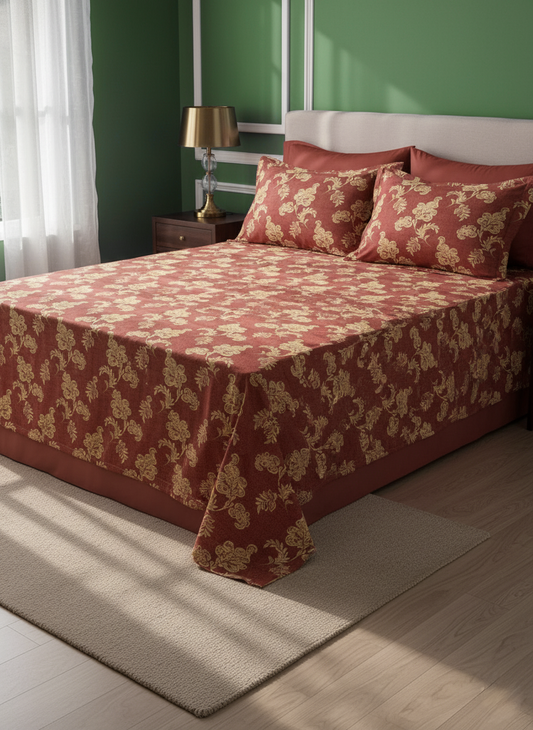 Regal Paisley 200 TC Pure Cotton Queen Size Double Bedsheet