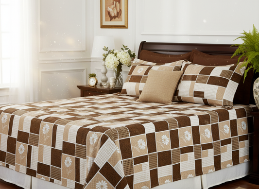 Patterned Floral 200 TC Pure Cotton Double Queen Size Bedsheet