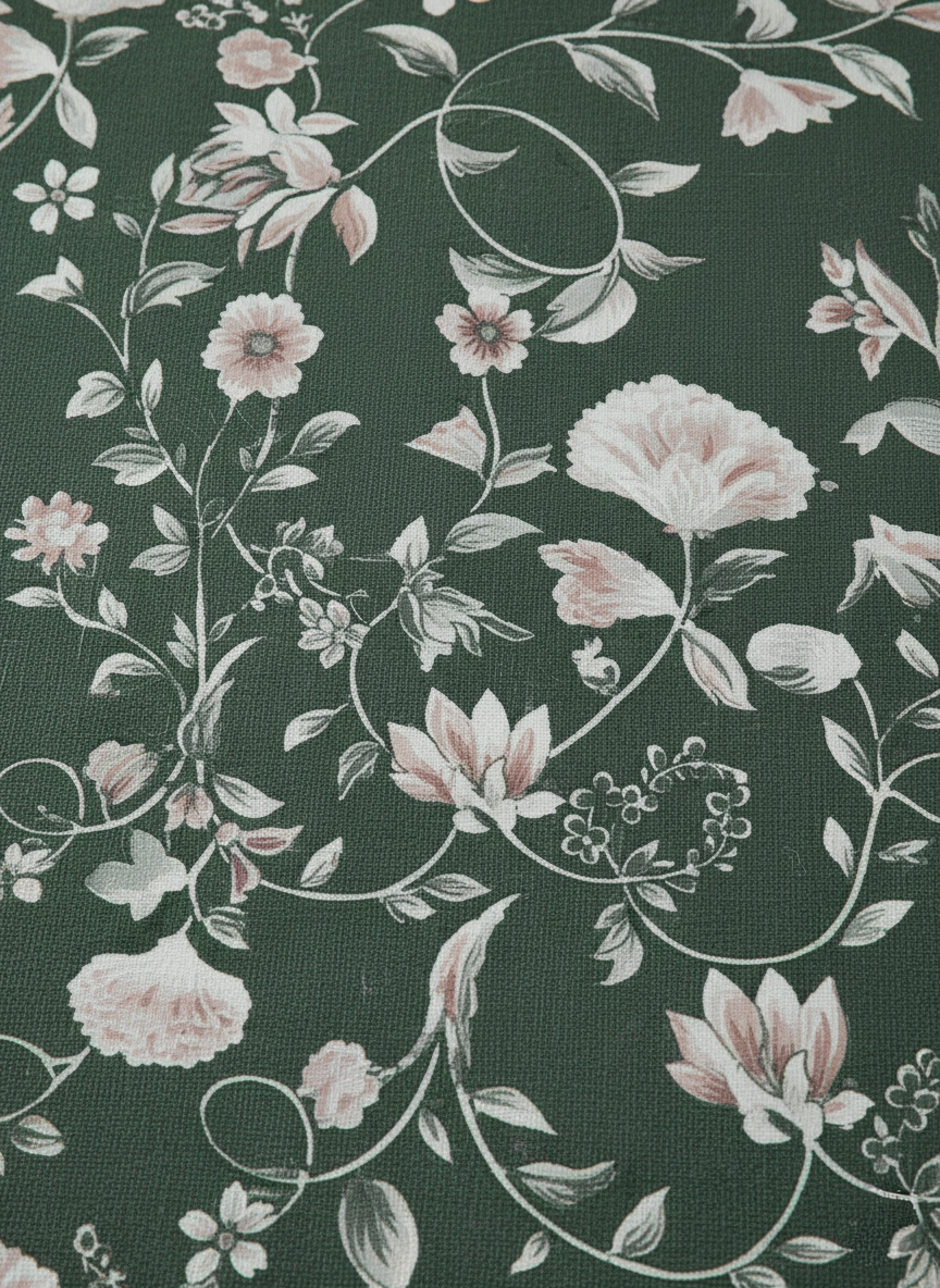 The Emerald Bloom 240 TC King Size Cotton Bedsheet