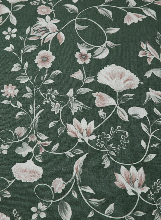 The Emerald Bloom 240 TC King Size Cotton Bedsheet