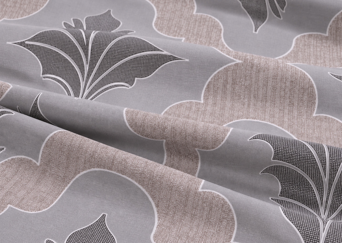 Beige & Peach Moroccan 250 TC Cotton King Size Bedsheet
