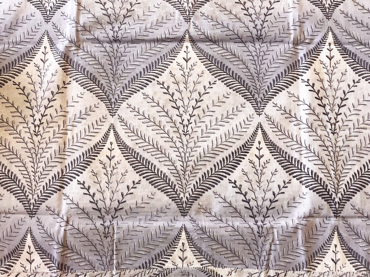 Lavender & Gray Floral King Size 240 TC Pure Cotton Bedsheet