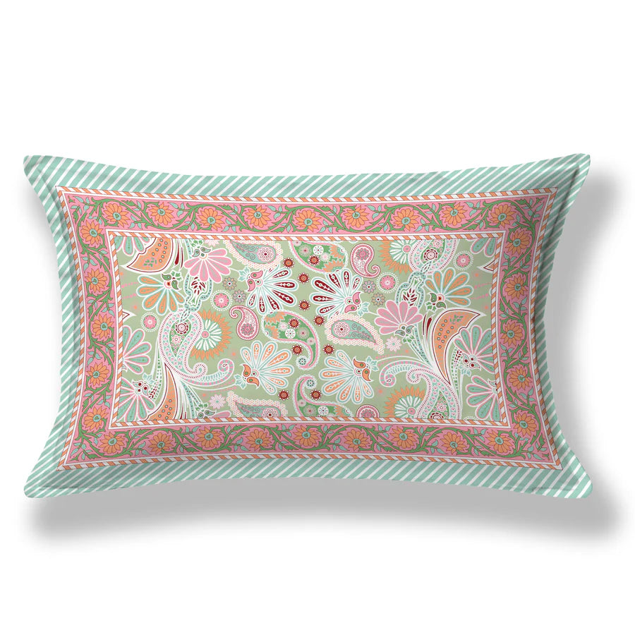 Paisley Elegance Mulmul Quilted Bedcover 4-Piece Set