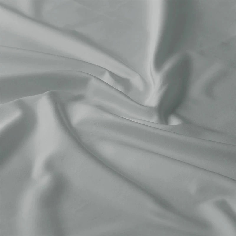 Light Grey Solid Plain 400 TC Premium Cotton King Size Bedsheet with 2 Pillow Covers