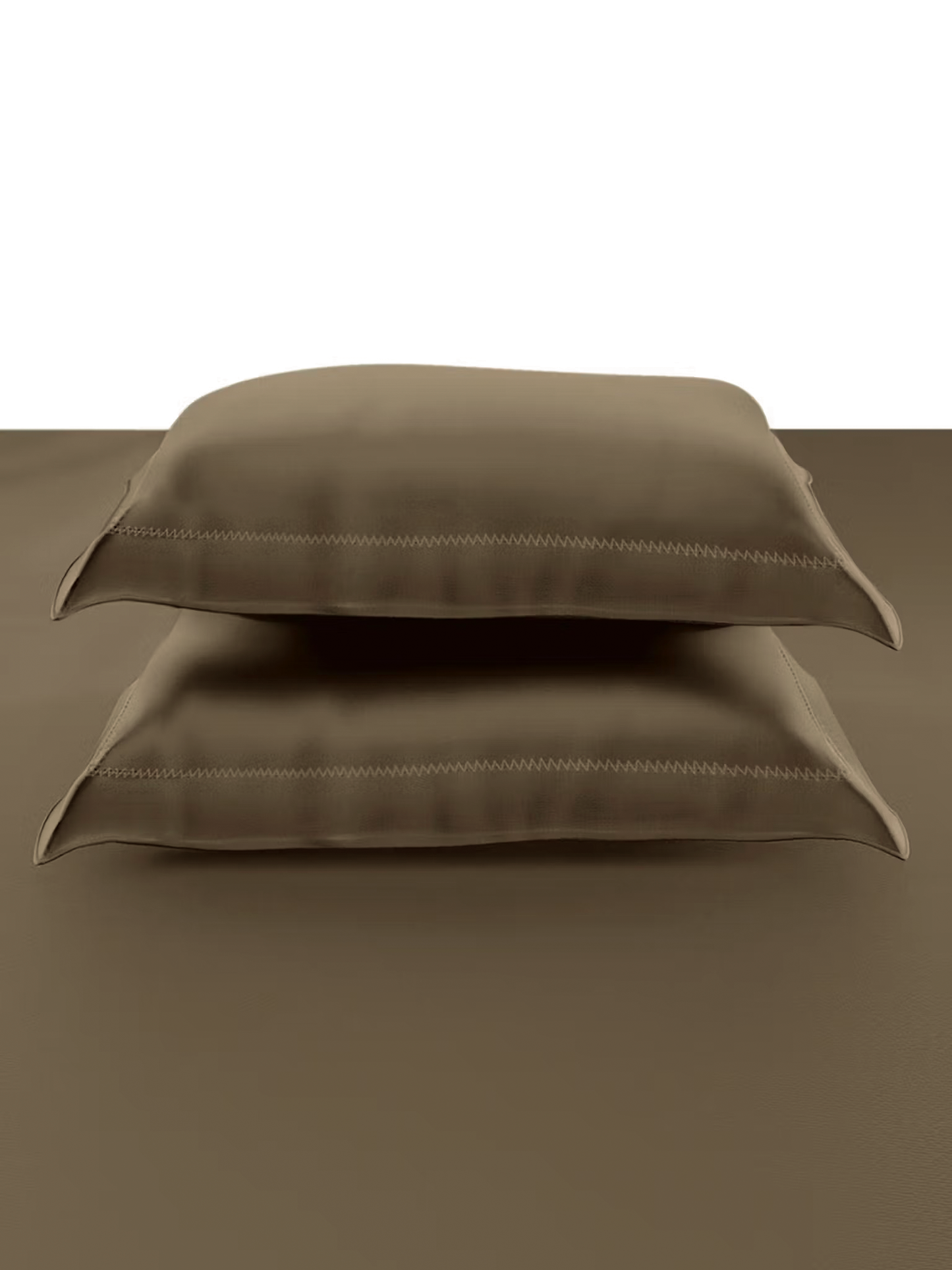 Moss Brown Solid 400 TC Pure Cotton King Size Bedsheet with 2 Pillow Covers
